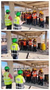 Lemoon India and Skyfall Construction team monitoring site housekeeping and safety compliance
